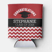 Herzlichen Glückwunsch Graduate - Red Black Abschl Dosenkühler (Vorderseite)