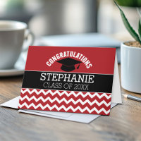 Herzlichen Glückwunsch Graduate - Red Black Abschl