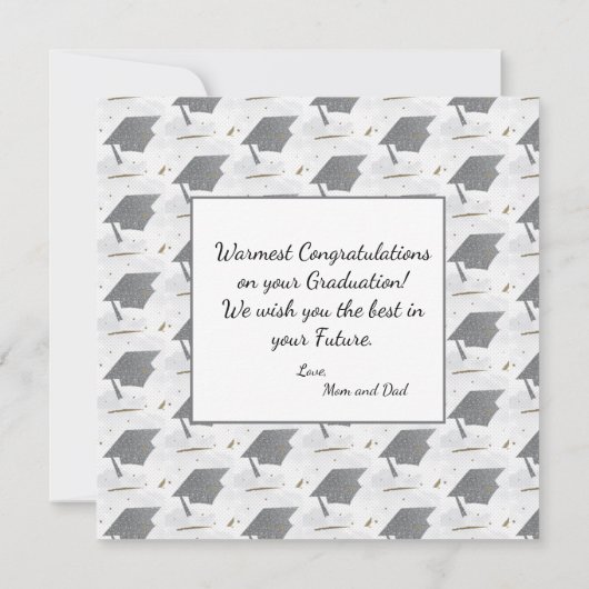 Herzlichen Glückwunsch Graduate Schließ Class of 2 Karte (Rückseite)