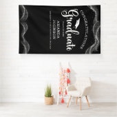 Herzlichen Glückwunsch Graduate Schwarz-weißer Abs Banner (Insitu)