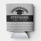 Herzlichen Glückwunsch Graduate - Silberschwarzer Dosenkühler (Rückseite)