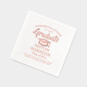 Herzlichen Glückwunsch Graduate Stylish Modern Abs Servietten Mit Folie (Links)