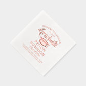 Herzlichen Glückwunsch Graduate Stylish Modern Abs Servietten Mit Folie (Rechts)