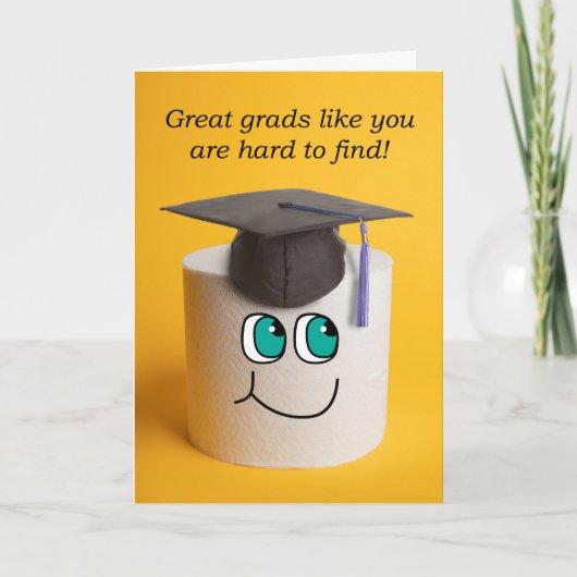 Herzlichen Glückwunsch Graduate Toilettenpapier in Feiertagskarte (Vorderseite)