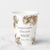 Herzlichen Glückwunsch Graduate Tropical King Prot Pappbecher (Rückseite)