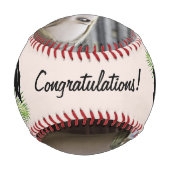 Herzlichen Glückwunsch Graduate Tropical Leaf Foto Baseball (Rückseite)