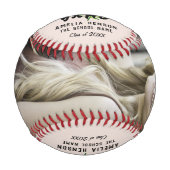 Herzlichen Glückwunsch Graduate Tropical Leaf Foto Baseball (Vorderseite)