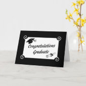 Herzlichen Glückwunsch Graduate with Cap and Diplo Karte (Gelbe Blume)