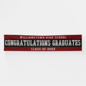 Herzlichen Glückwunsch Graduates Dk Red | Schwarz  Banner (Horizontal)