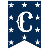 Herzlichen Glückwunsch Graduation Party Blue White Wimpelkette (Erste Fahne)