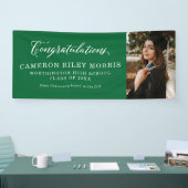 Herzlichen Glückwunsch Graduiertengrünes Abschluss Banner (Messe)