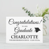 Herzlichen Glückwunsch Graduierung benutzerdefinie Ankündigung (Stehend Vorderseite)