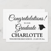 Herzlichen Glückwunsch Graduierung benutzerdefinie Ankündigung (Vorne/Hinten)