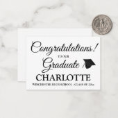 Herzlichen Glückwunsch Graduierung benutzerdefinie Mitteilungskarte (Vorderseite/Rückseite Beispiel)