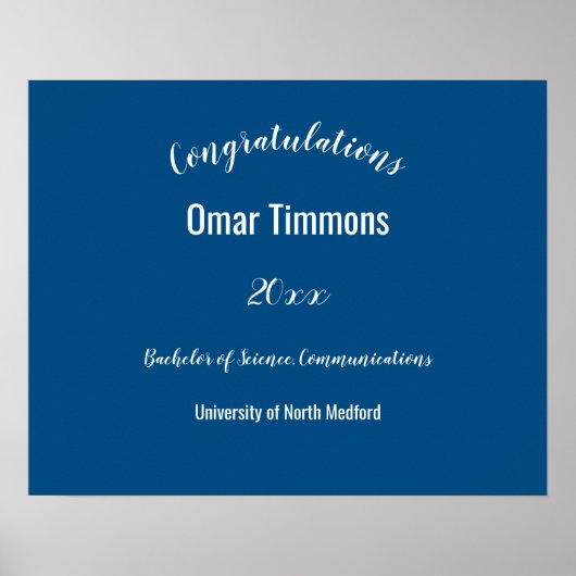 Herzlichen Glückwunsch Graduierung Custom School a Poster (Vorne)