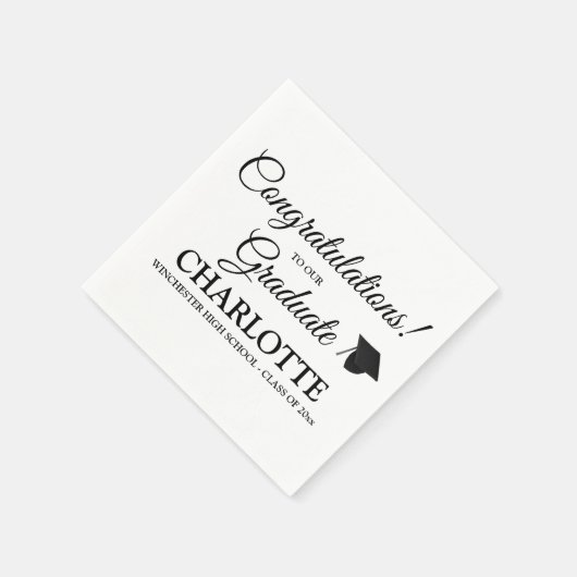 Herzlichen Glückwunsch Graduierung von benutzerdef Serviette (Ecke)