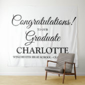 Herzlichen Glückwunsch Graduierung von benutzerdef Wandteppich (Beispiel (Horizontal))