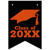 Herzlichen Glückwunsch Grand Black und Orange Wimpelkette (Erste Fahne)