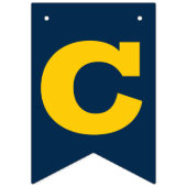 Herzlichen Glückwunsch Grand Blue und Gold Wimpelkette (Zweite Fahne)