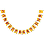 Herzlichen Glückwunsch Grand Crimson und Yellow Go Wimpelkette (Alle)