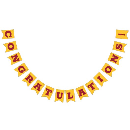 Herzlichen Glückwunsch Grand Crimson und Yellow Go Wimpelkette (Alle)