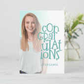 Herzlichen Glückwunsch Grand Foto Aquamarin Gradua (Stehend Vorderseite)