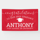 Herzlichen Glückwunsch Grand Graduate rot, virtuel Banner (Horizontal)