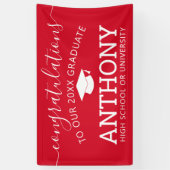 Herzlichen Glückwunsch Grand Graduate rot, virtuel Banner (Vertikal)