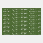 Herzlichen Glückwunsch Grand Name Dark Green Absch Geschenkpapier Set (Vorderseite)