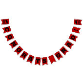 Herzlichen Glückwunsch Grand Scarlet und Black Wimpelkette (Alle)