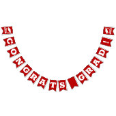 Herzlichen Glückwunsch Grand Scarlet und White Wimpelkette (Alle)