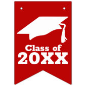 Herzlichen Glückwunsch Grand Scarlet und White Wimpelkette (Erste Fahne)