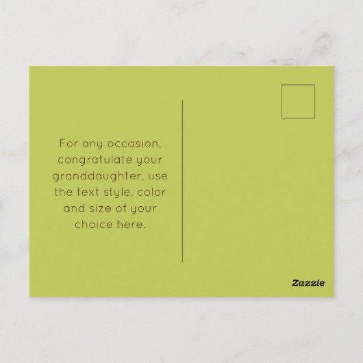 Herzlichen Glückwunsch Grandtochter Jegliche Occai Postkarte (Rückseite)