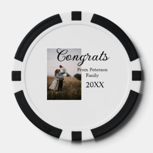 Herzlichen Glückwunsch Gratulation Familienname Fo Pokerchips