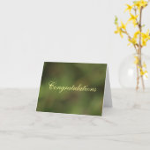 Herzlichen Glückwunsch Green hues Karte (Gelbe Blume)