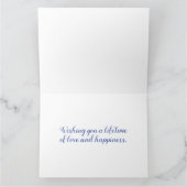 Herzlichen Glückwunsch Große weiße Rosen Hochzeits Karte (Innenseite)