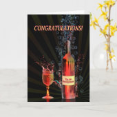 Herzlichen Glückwunsch Großeltern, Weinproben Karte (Gelbe Blume)