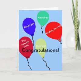 Herzlichen Glückwunsch Großer Job farbenfrohe Ball Karte