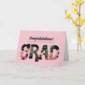 Herzlichen Glückwunsch Großer Mustertext Karte (Gelbe Blume)