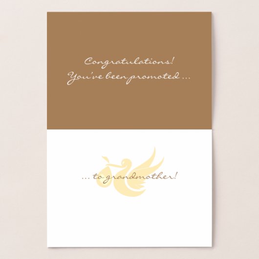 Herzlichen Glückwunsch! Großmutter-Foil-Karte Folienkarte (Innenseite)