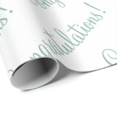 Herzlichen Glückwunsch Grüner Script-Polterabend Geschenkpapier (Rolleneckpunkt)