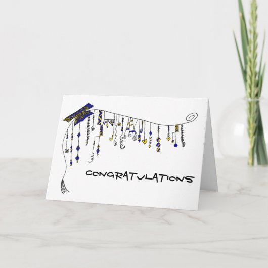 Herzlichen Glückwunsch Grußkarte Karte (Vorderseite)