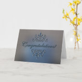 Herzlichen Glückwunsch Grußkarte - Klassisches Sil Karte (Gelbe Blume)