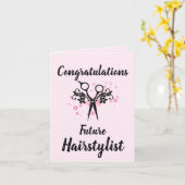 Herzlichen Glückwunsch Hairstylist Card Karte (Gelbe Blume)