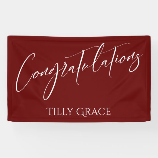 Herzlichen Glückwunsch Handwriting Typografie Burg Banner (Horizontal)