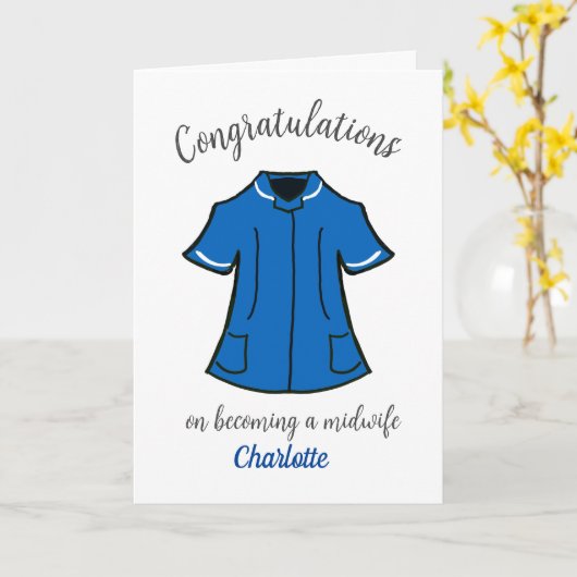 Herzlichen Glückwunsch, Hebamme zu werden Karte (Gelbe Blume)