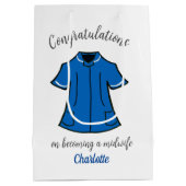 Herzlichen Glückwunsch, Hebamme zu werden Mittlere Geschenktüte (Rückseite)