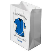 Herzlichen Glückwunsch, Hebamme zu werden Mittlere Geschenktüte (Rückseite Schrägansicht)