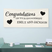 Herzlichen Glückwunsch Herzlichen Verlobung Name W Banner (Messe)