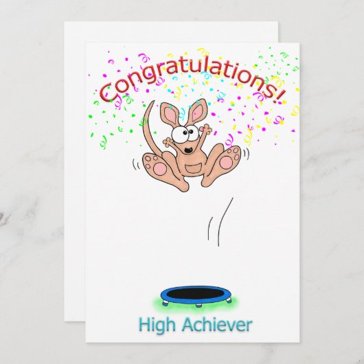 Herzlichen Glückwunsch High Achiever Einladung (Vorne/Hinten)